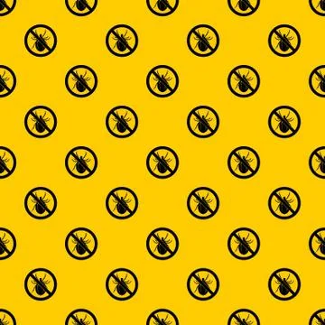No bug sign pattern vector Illustrazione stock
