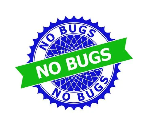 NO BUGS Bicolor Clean Rosette Template for Stamp Seals Stock-Illustration