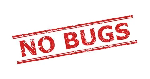 NO BUGS Watermark with Distress Surface and Double Parallel Lines Illustrazione stock