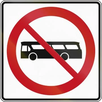 No Buses in Canada Stock Illustration