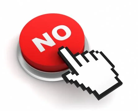 No button concept  3d illustration イラスト素材