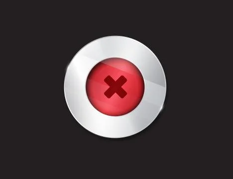 No button. cross button Stock Illustration