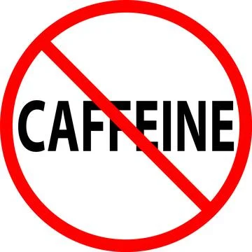 No caffeine icon on white background. no caffeine symbol. flat style. Illustrazione stock