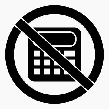 No calculator. Illustrazione stock