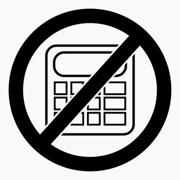 No calculator. Stock Illustration