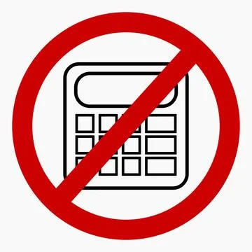 No calculator. Stock Illustration