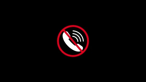 No called allowed on this area, no call icon animation on black background... Vidéo 341516218