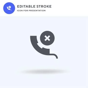 No Calls icon vector, filled flat sign, solid pictogram isolated on white, lo 스톡 일러스트