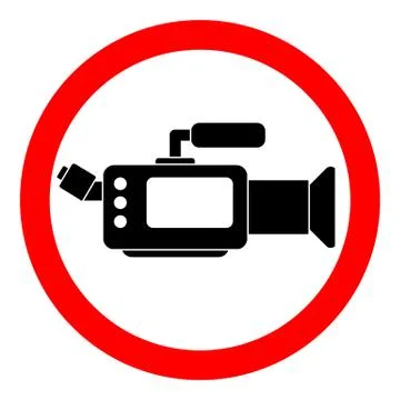 No camera sign. Illustrazione stock