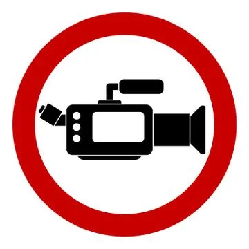 No camera sign. Illustrazione stock