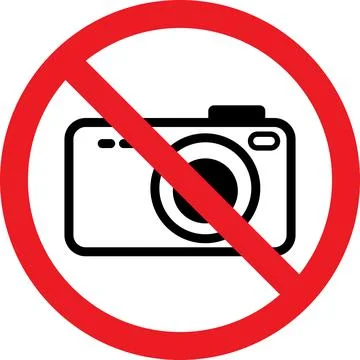 No camera sign. Illustrazione stock