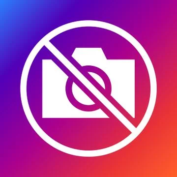 No camera sign vector Illustrazione stock