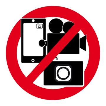 No camera symbol  on white background Stock Illustration