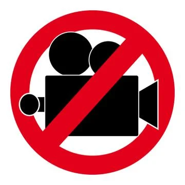 No camera symbol on white background Stock Illustration