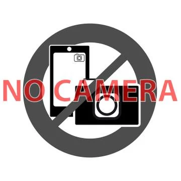 No camera symbol  on white background. Stock Illustration