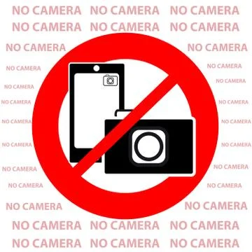 No camera symbol  on white background. Stock Illustration