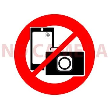 No camera symbol  on white background. Stock Illustration