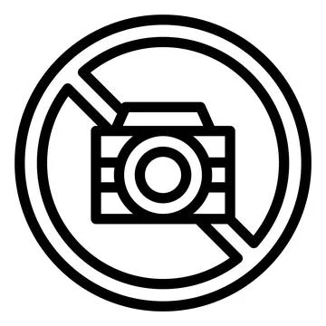 No Camera Vector Icon Design Illustration Illustrazione stock