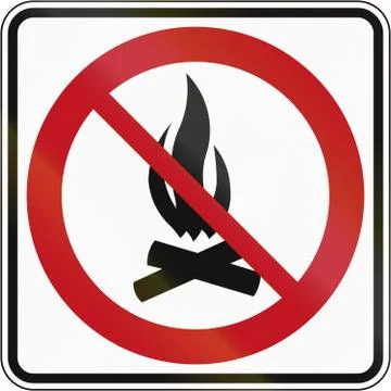 No Campfire in Canada Stock Illustration