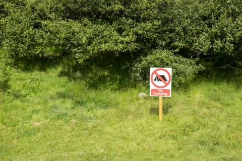 No camping allowed Stock Photos