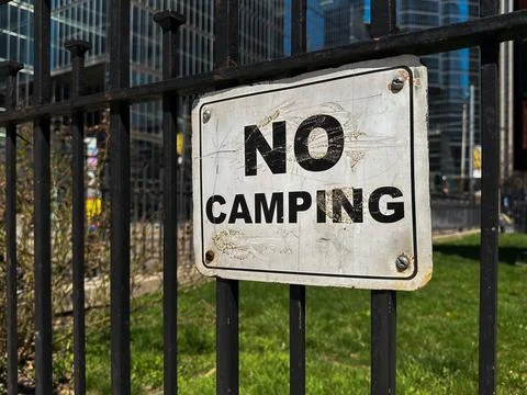 No Camping Stock Photos