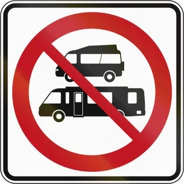 No Caravans in Canada Stock Illustration