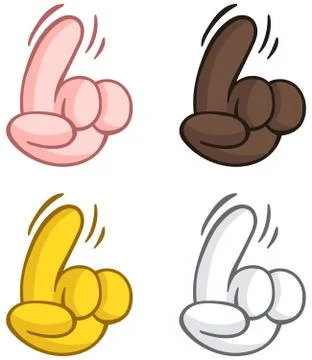 No cartoon hand Stock Illustration
