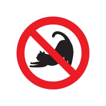 No cat sign Stock Illustration
