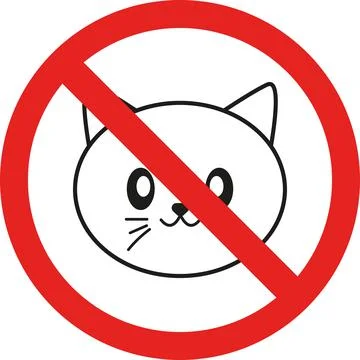 No cat sign. Stock Illustration