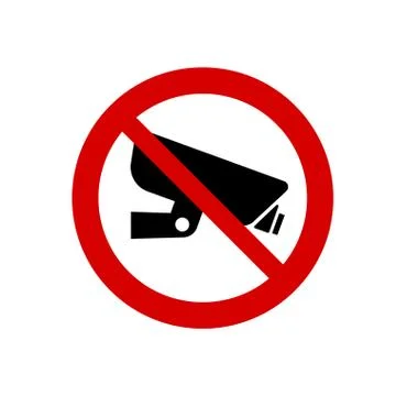 No CCTV box allowed icon Stock Illustration