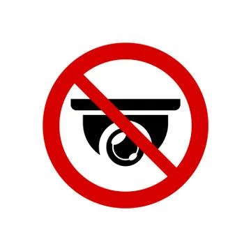 No CCTV sphere allowed icon Stock Illustration