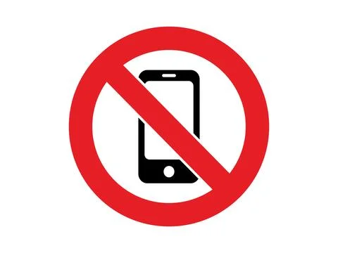 No cell phone or call sign vector illustration Stock Illustration