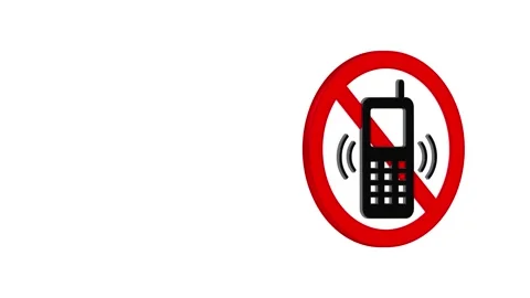 No Cell Phone Sign, Mobile Phone Not Allowed, Use of Cell Phone is Prohibited Stock Footage 192883192