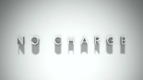 No charge 3D title animation with shadows on a white background Stock Footage 297670102