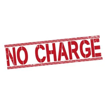 No charge grunge stamp with on vector illustration Stock Illustration