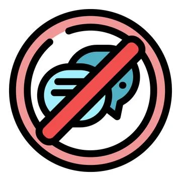 No chatting allowed, red diagonal line crossing out speech bubbles inside p.. Stock Illustration