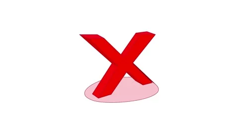 No check mark icon animation Stock Footage 168940897