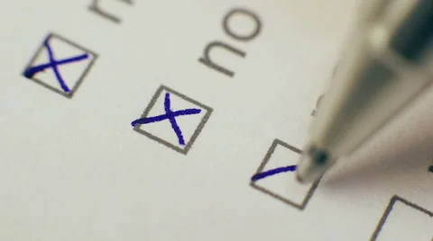 No Checkbox Marking Survey Stock Footage 43217517