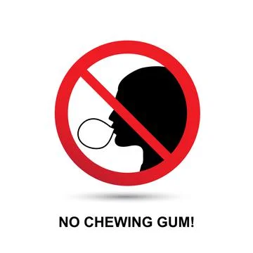 No chewing gum sign vector illustration concept Stock Illustration