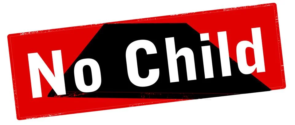 No child Stock Illustration