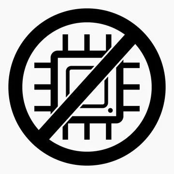 No chips icon. Illustrazione stock