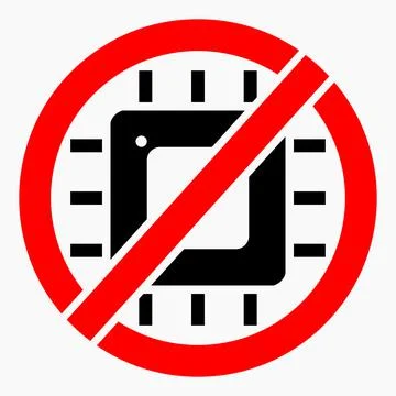 No chips icon. 스톡 일러스트