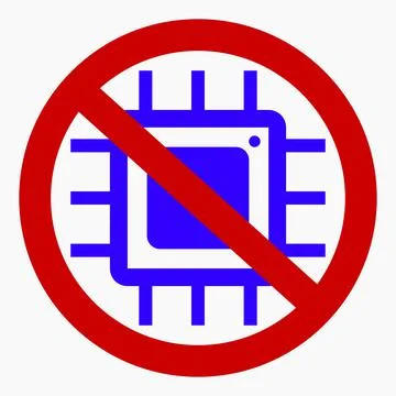 No chips icon. Illustrazione stock