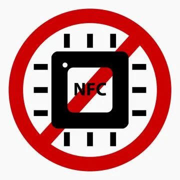 No chips icon with NFC. Stock Illustration
