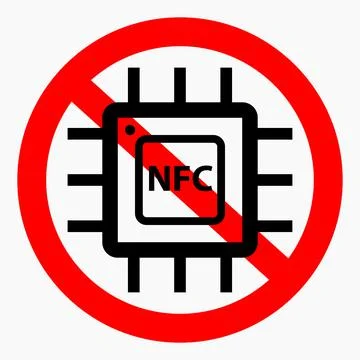 No chips icon with NFC. Illustrazione stock