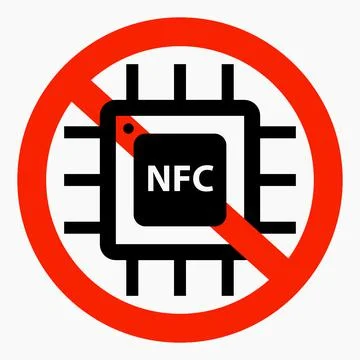 No chips icon with NFC. 스톡 일러스트