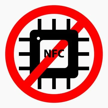 No chips icon with NFC. イラスト素材