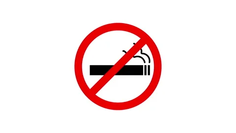 No cigarette sign animation. Stock Footage 168223105