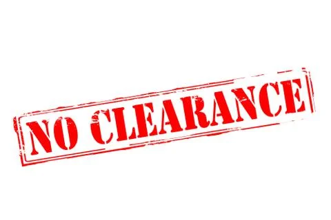 No clearance Stock Illustration