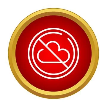 No cloud computing internet access prohibition symbol 库存插图